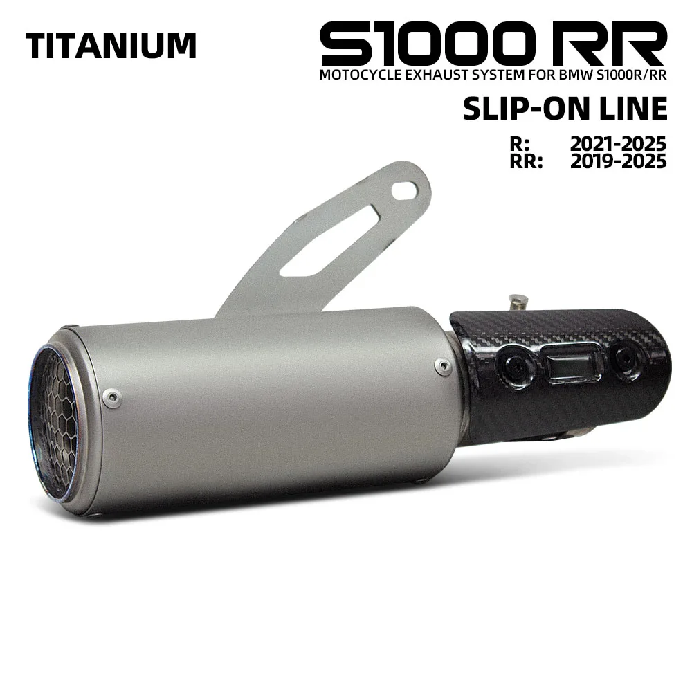 Silenciador Slip-On de titanio con cubierta de carbono