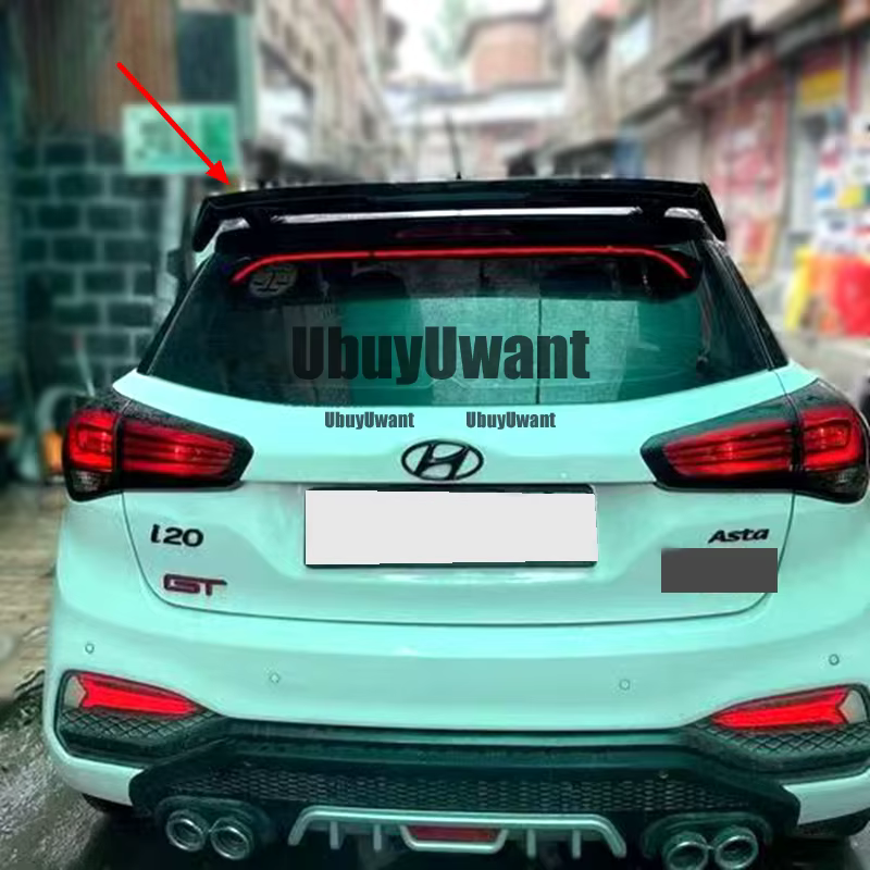 Alerón trasero ABS efecto fibra de carbono para Hyundai i30 e i20