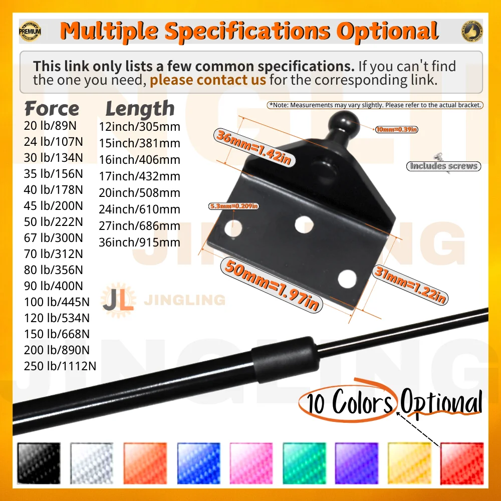 Amortiguador de gas universal 508 mm 312-1112N para camión - imagen 2