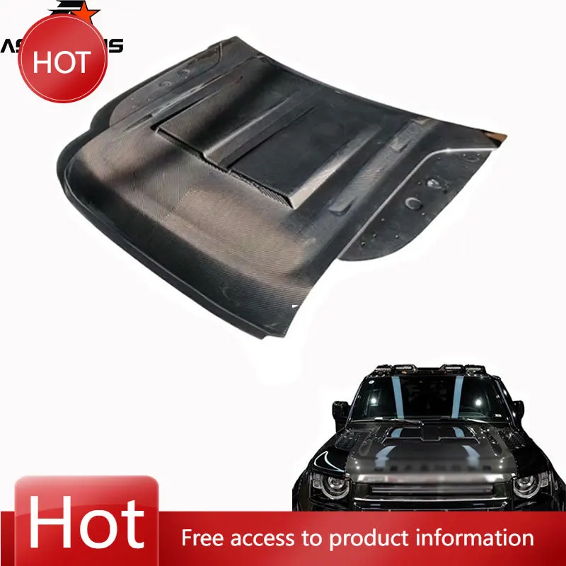 Capó fibra carbono compatible Range Rover Defender 90/100