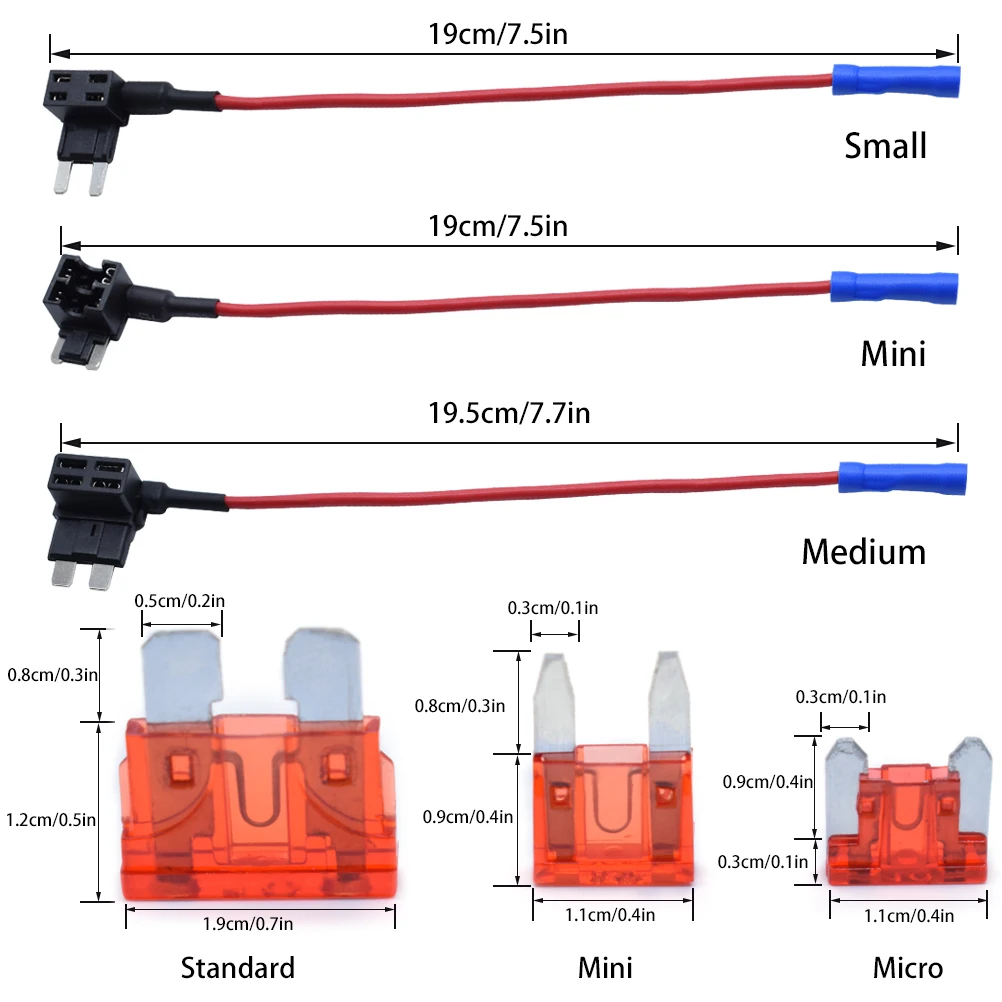 Fusible cuchilla 10A 12V Micro/Mini/Estándar universal - imagen 2