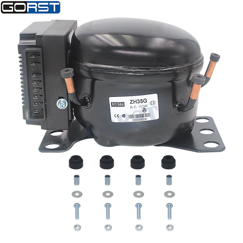 QDZH35G compresor aire acondicionado 12V-24V R134a - imagen 2