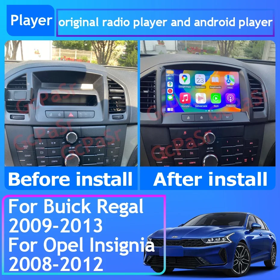 Radio doble DIN con CarPlay y Android Auto para Opel Insignia y Regal - imagen 2