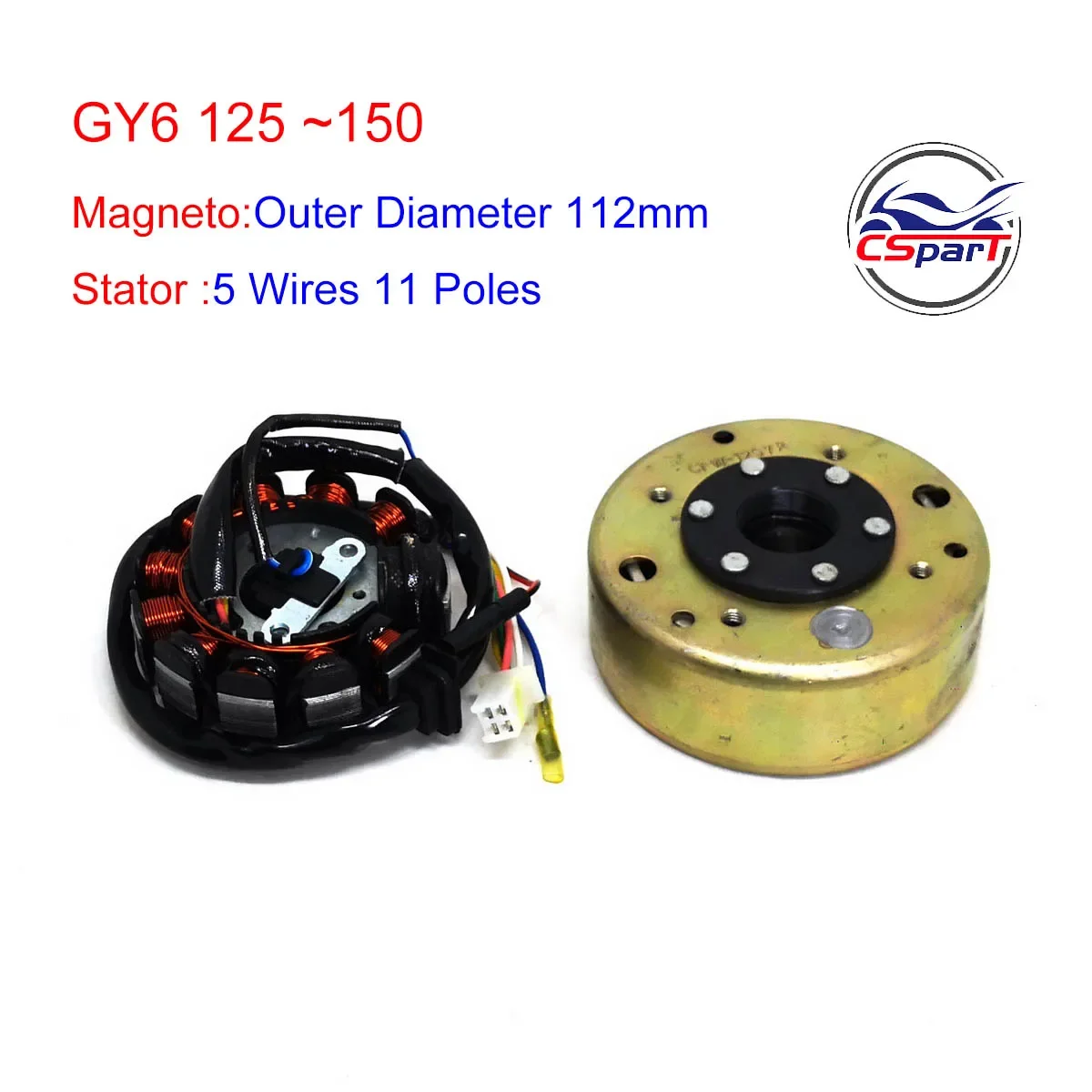 Volante magnético GY6 11 polos para scooter 125cc 150cc ATV quad