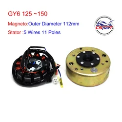 Volante magnético GY6 11 polos para scooter 125cc 150cc ATV quad
