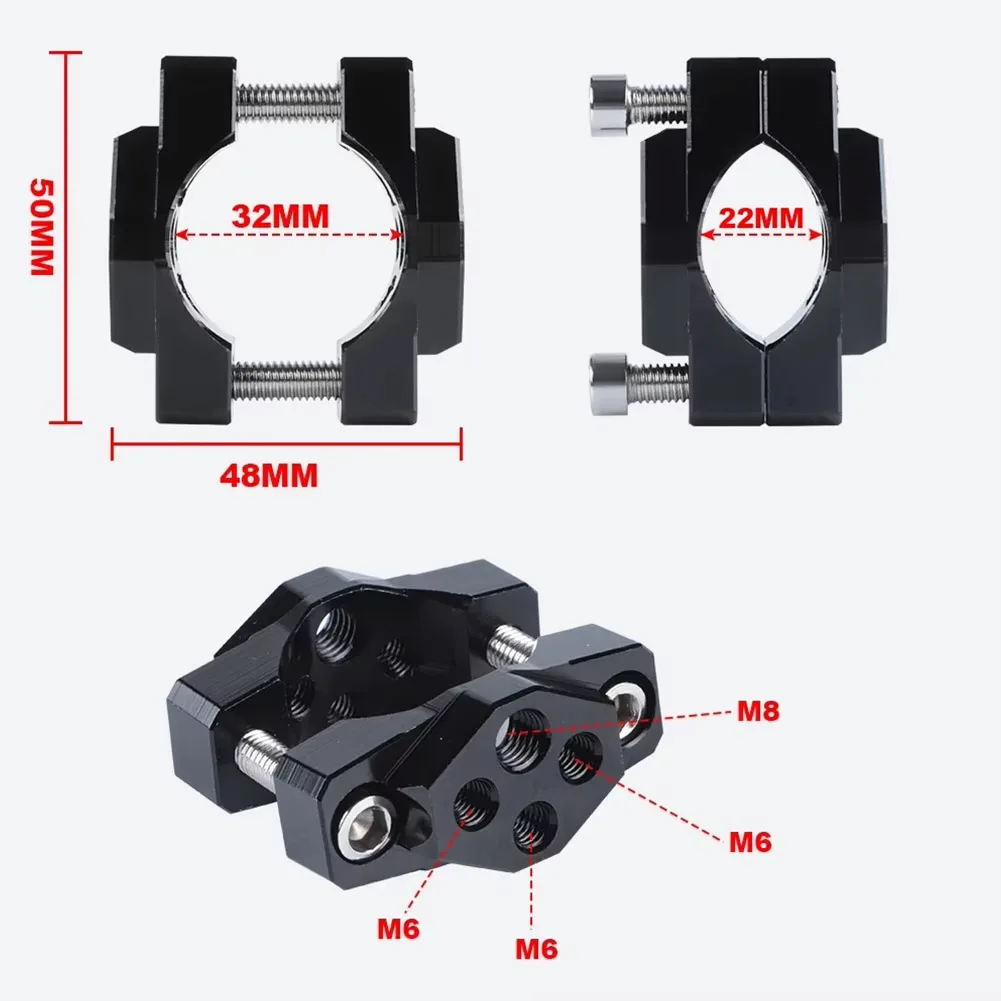 Abrazadera soporte faro LED universal para manillar de moto - imagen 5
