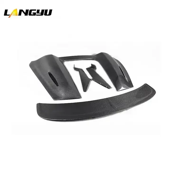 Alerón trasero de fibra de carbono negro para Porsche 718/981/982 - imagen 4