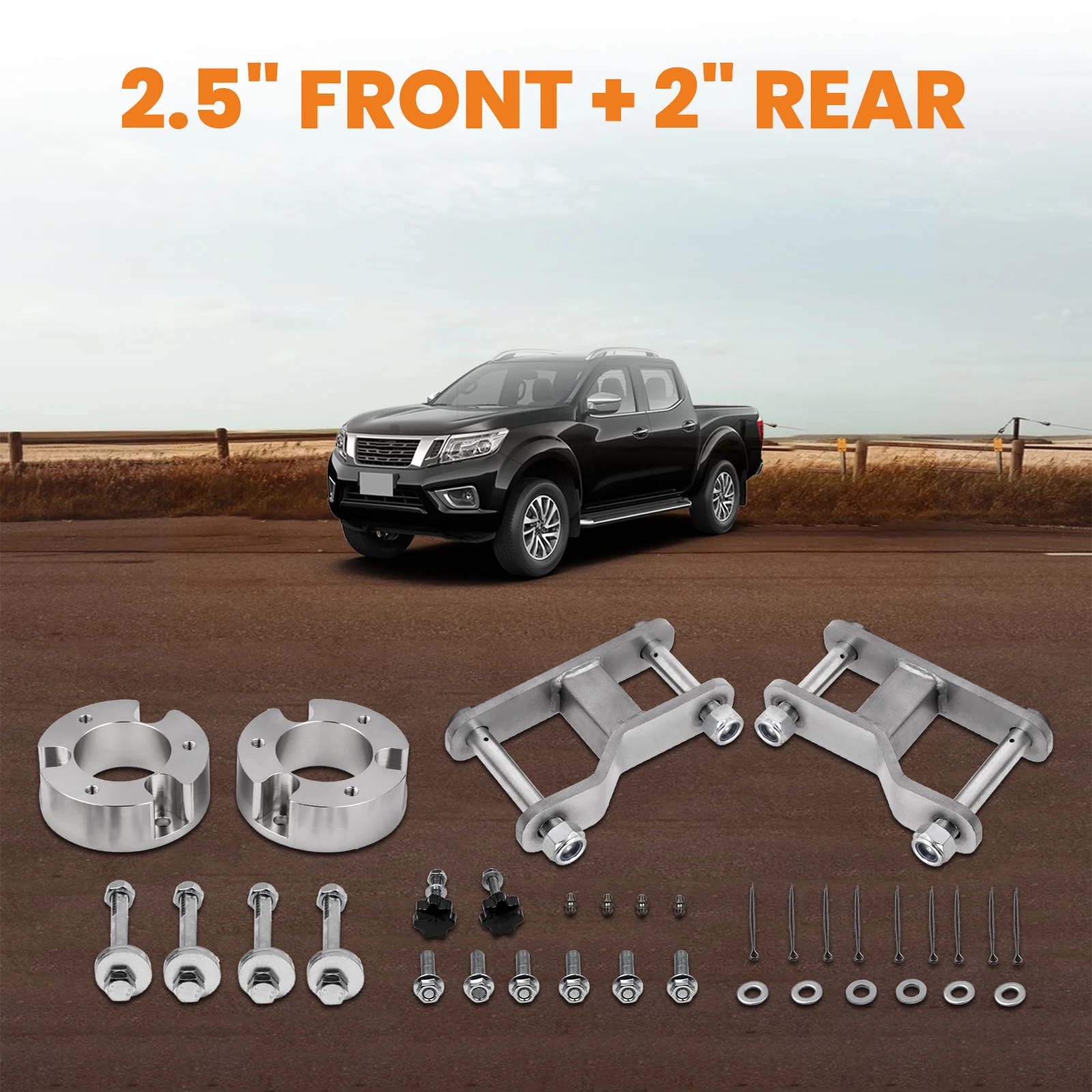Kit de elevación Nissan Navara D40 con espaciadores de puntal - imagen 5