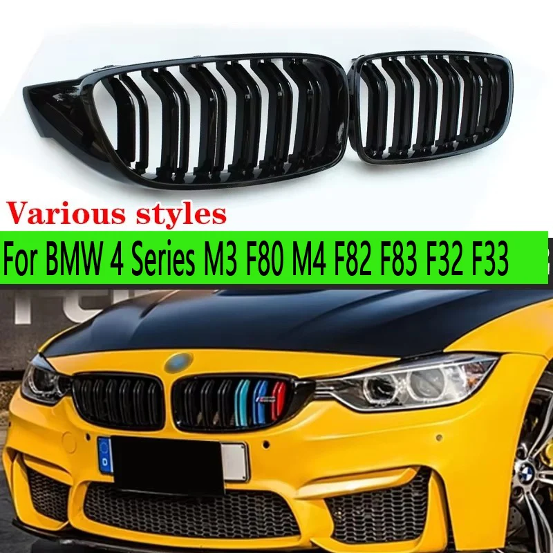 Rejilla de riñón negra brillante ABS para BMW M3 F80 M4 F82 F83