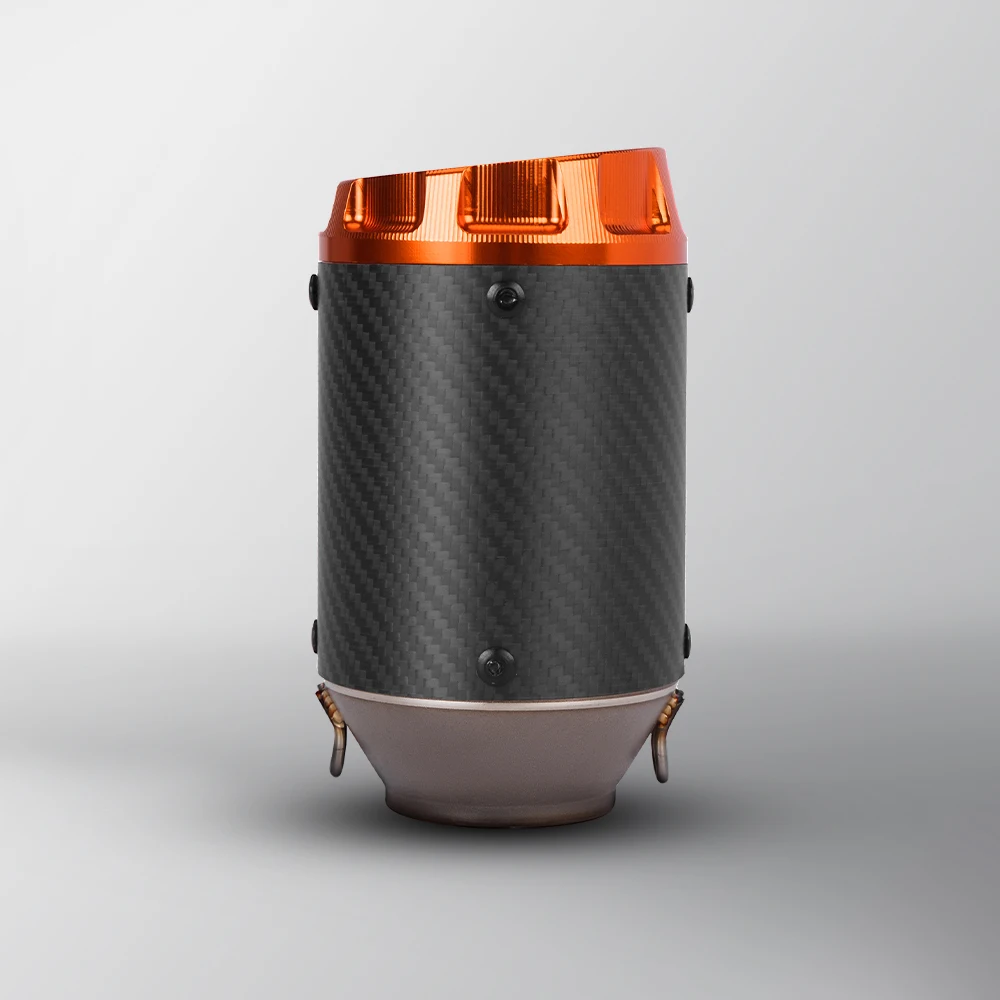 Tubo de escape AR modificado universal para motocicleta, fibra de carbono, silencioso para silencioso, AcerinRacing Z900, Z1000, CBR500, R6,Ninja40 - imagen 4