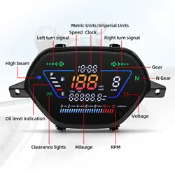 Salpicadero digital universal con velocímetro para motos Honda