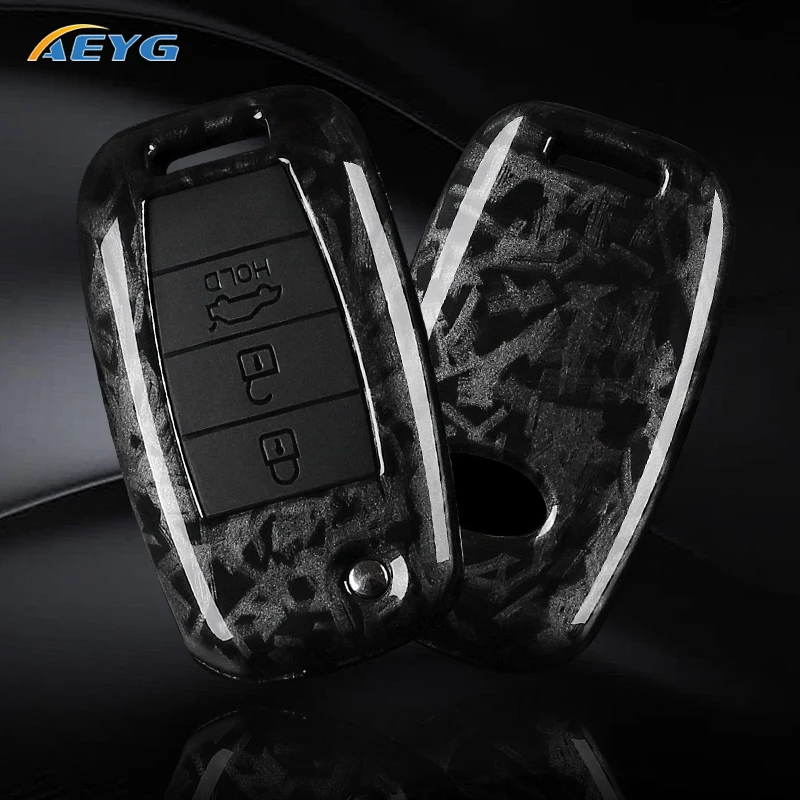 Funda llave ABS fibra de carbono para Kia Rio, Ceed y Sportage - imagen 2