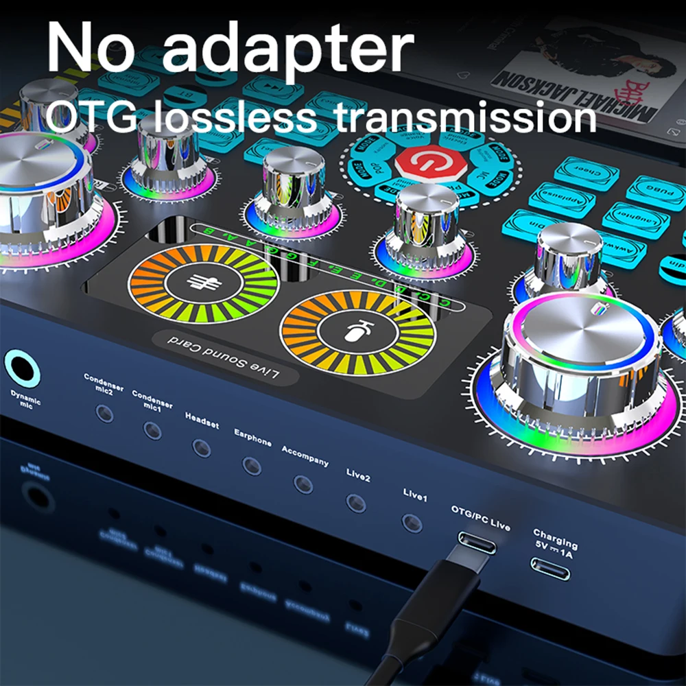 Mezclador de audio Q7 USB para auriculares y transmisión en vivo - imagen 3