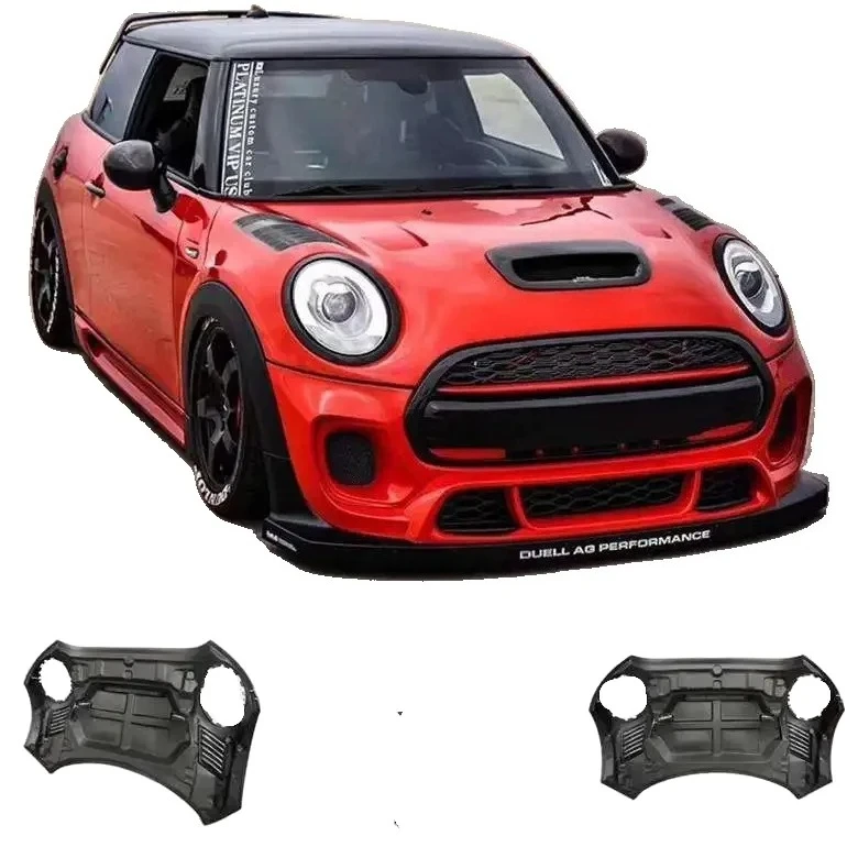 Vista del capó modificado para BMW MINI
