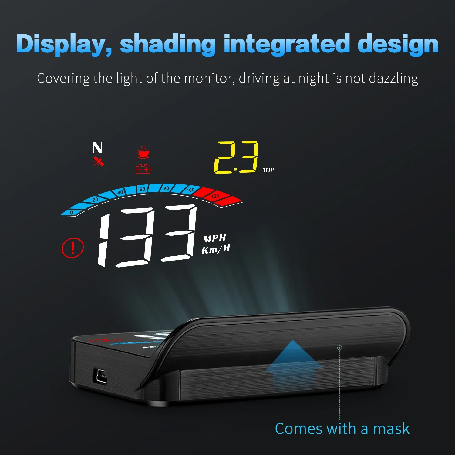 Head-Up Display para parabrisas con GPS y velocímetro - imagen 4