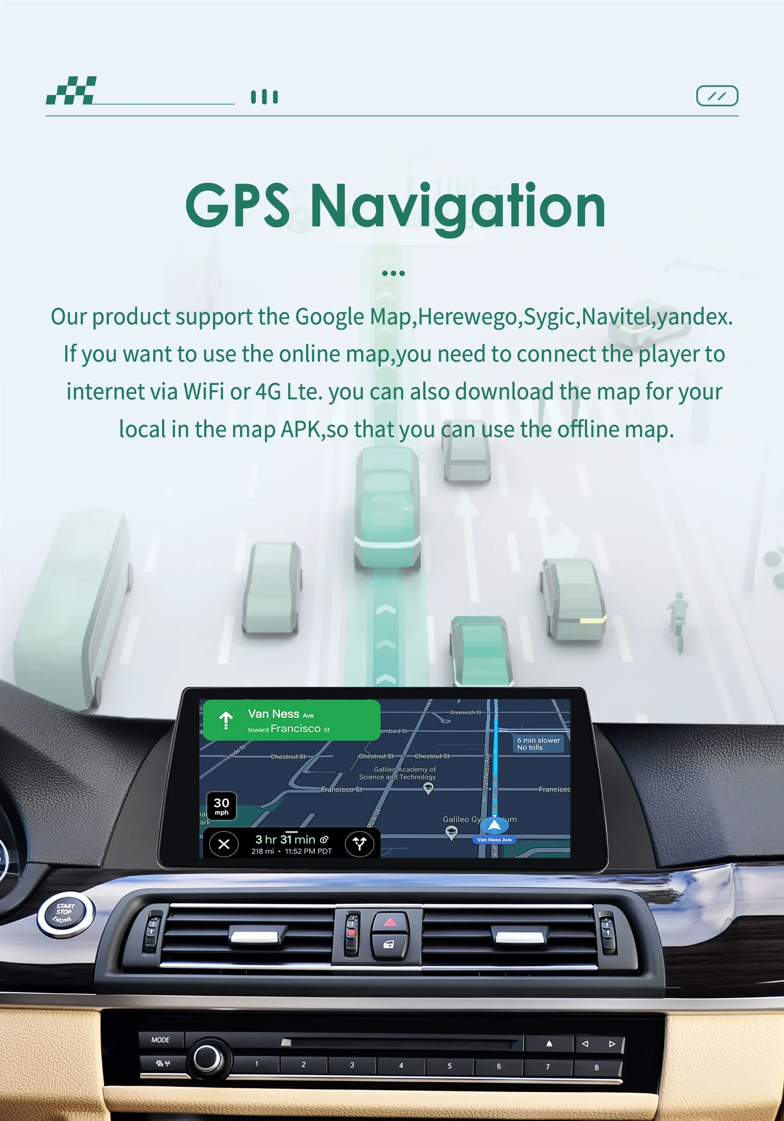Radio Android BMW Serie 5 F10/F11 CIC NBT con CarPlay 4G - imagen 5