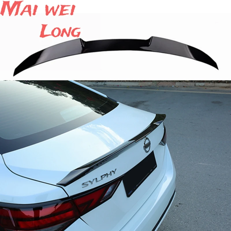 Para Nissan Sentra SYLPHY 2019 2020 alerón de plástico ABS Primer Color alerón trasero del maletero del coche