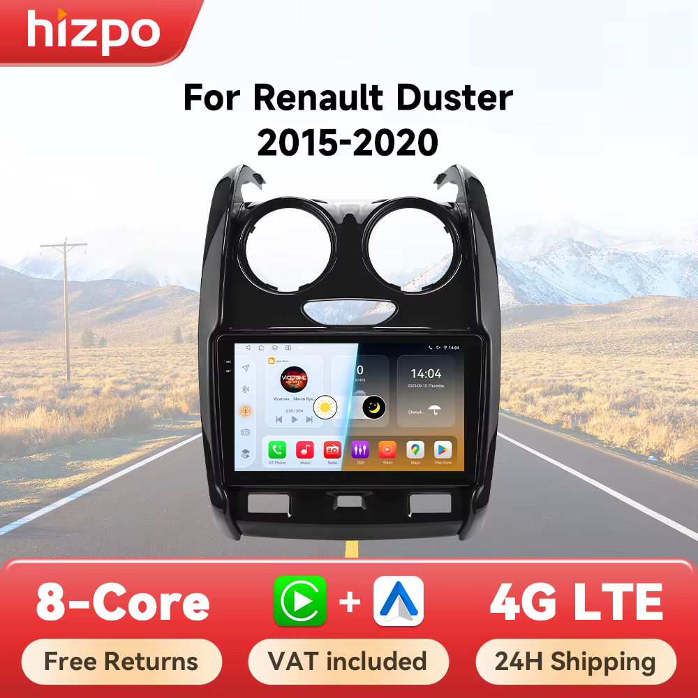 Radio 2 DIN Android con CarPlay para Renault Duster 2015-2020
