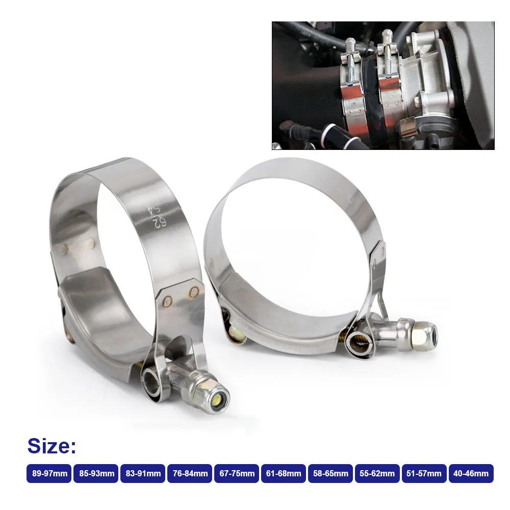Acoplador escape silicona con abrazadera perno T - junta flexible reforzada