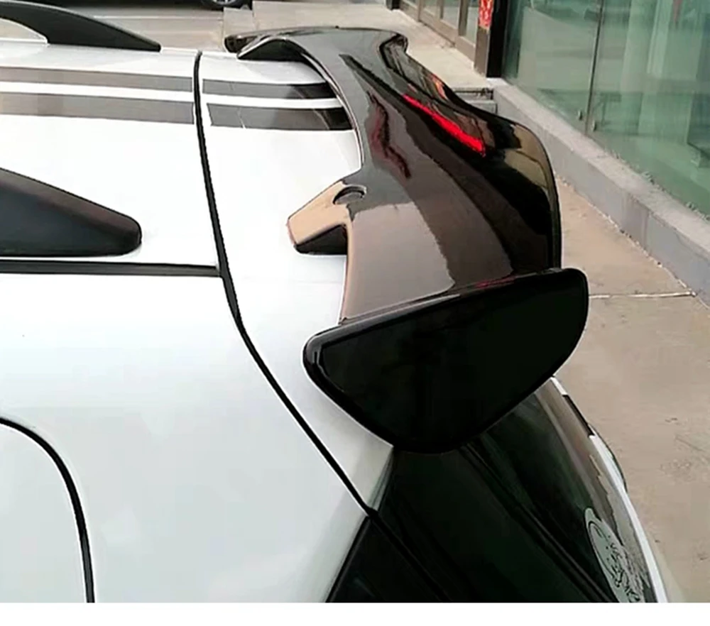 Plástico ABS de alta calidad para Opel Corsa 2015-2023 alerón con apariencia de fibra de carbono Hatchback techo ala trasera Kit de carrocería Accesorios - imagen 2