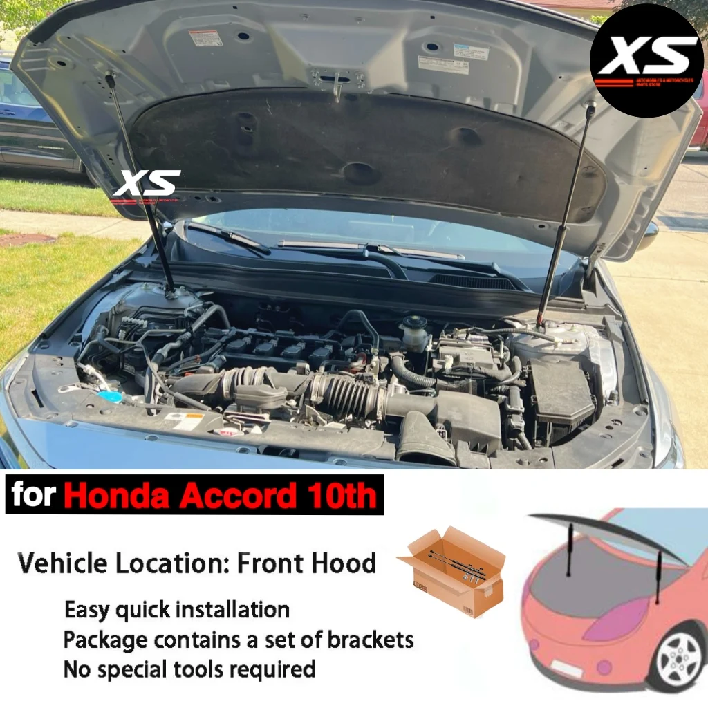 Puntales capó Honda Accord 2018-2023 - Kit amortiguadores gas