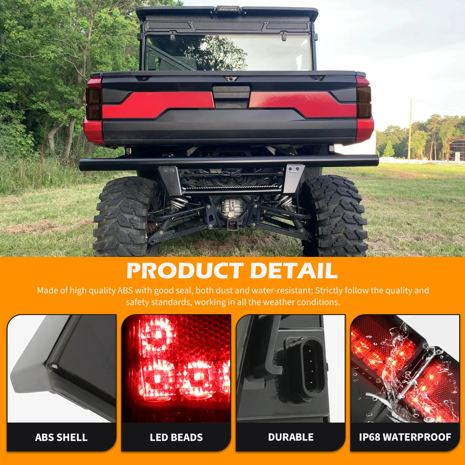 Pilotos traseros LED Polaris Ranger Crew XP 1000 stop e intermitente - imagen 3