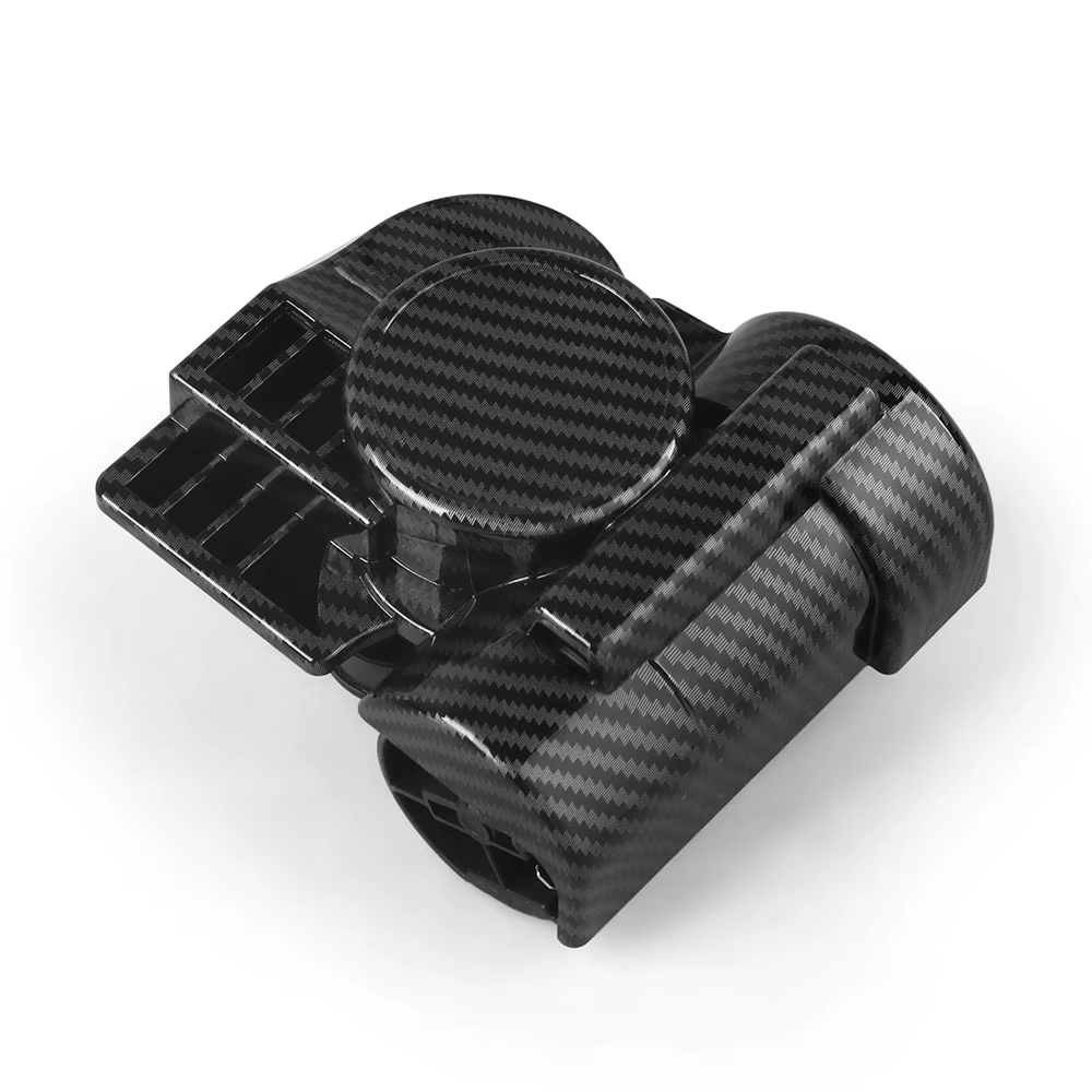 Bocina de aire 12 V de caracol acabado carbono con relé - imagen 3