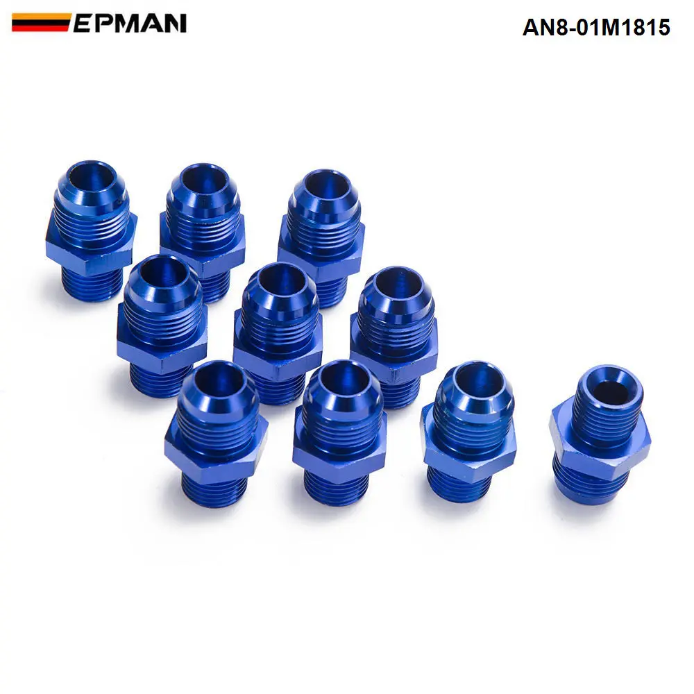 10 unids/lote AN8 - M18 * 1,5 adaptador de montaje de rosca de tubo recto para enfriador de aceite línea de combustible/manguera de aceite AN8-01M1815 - imagen 4