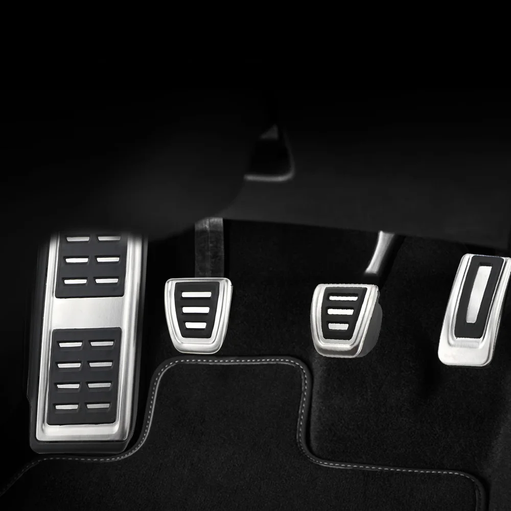 Pedales antideslizantes LHD Audi A3 8V acero inoxidable con reposapiés - imagen 4