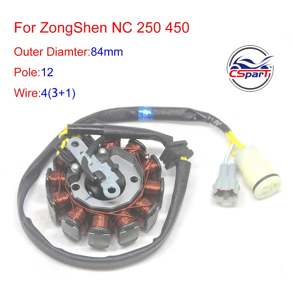 NC250 NC450 Estator Magneto 12 18 polos 250CC 450CC ZongShen ZS177MM xmotos apollo KAYO T6 BSE 250 4 válvulas dirt pit bike - imagen 2