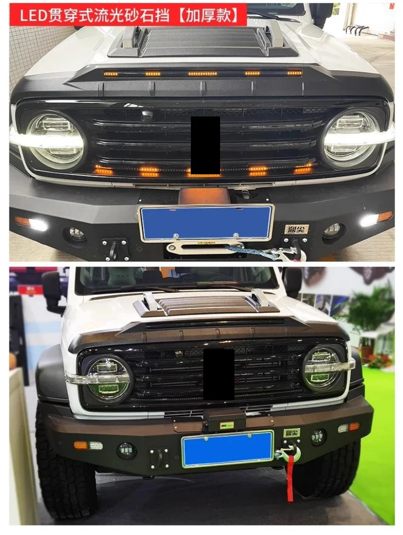 Deflector de capó con luces para Tank 300, protección antigravilla - imagen 5