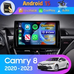 Radio Android 15 con CarPlay y Android Auto para Toyota Camry XV70