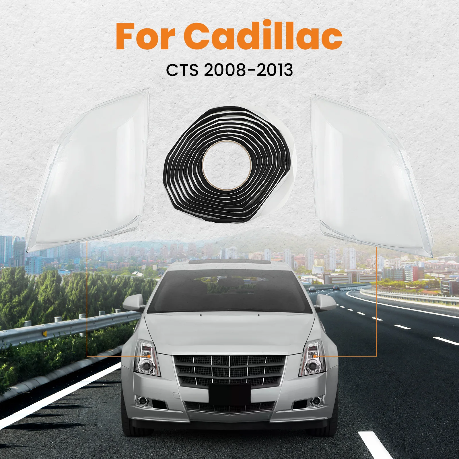 Cubiertas lente faro Maxpeedingrods para Cadillac CTS 2008-2013