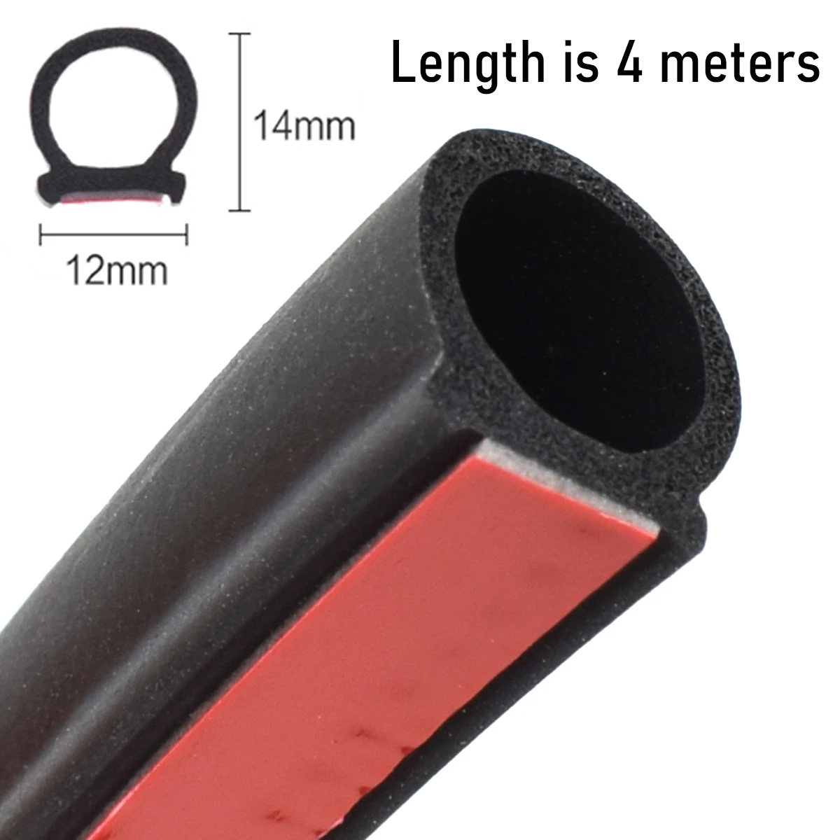 Burlete de puerta para coche en D de goma EPDM insonorizante - imagen 3