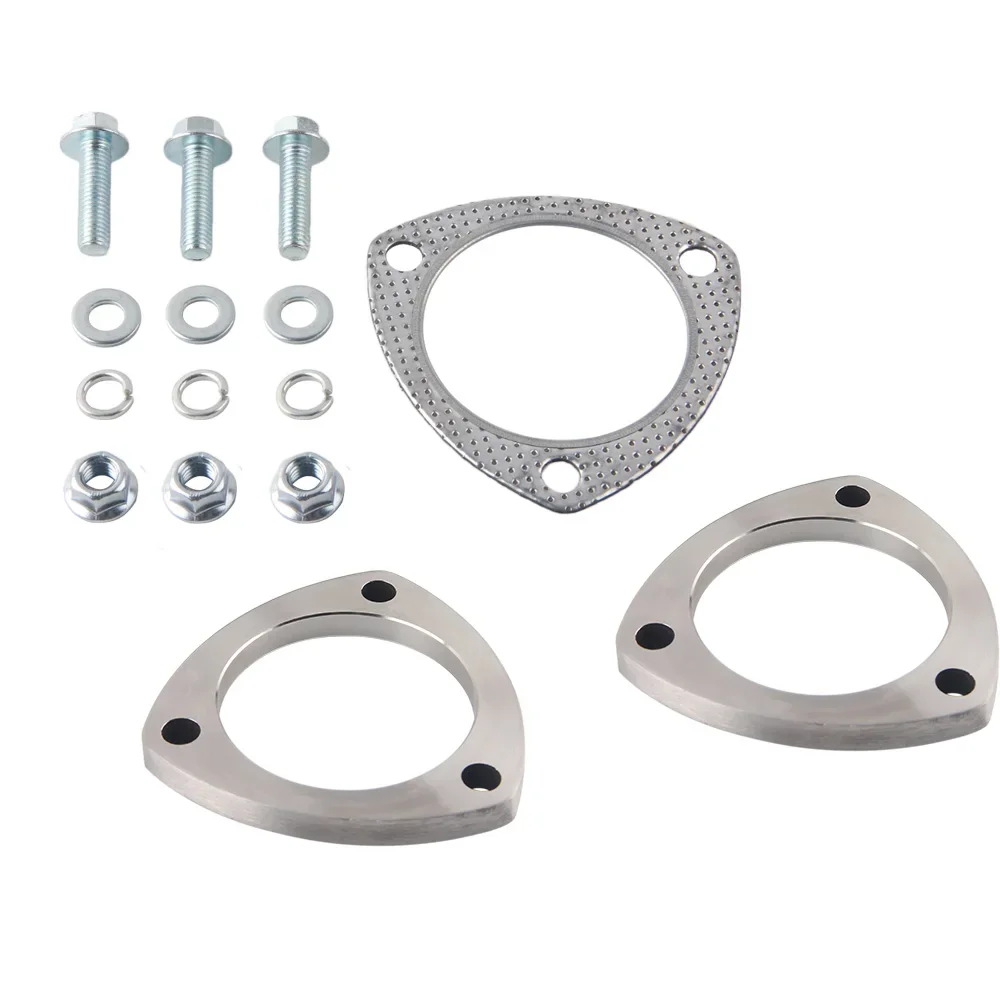 Junta brida escape acero inoxidable 3 pernos para silenciador