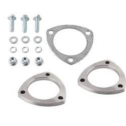 Junta brida escape acero inoxidable 3 pernos para silenciador