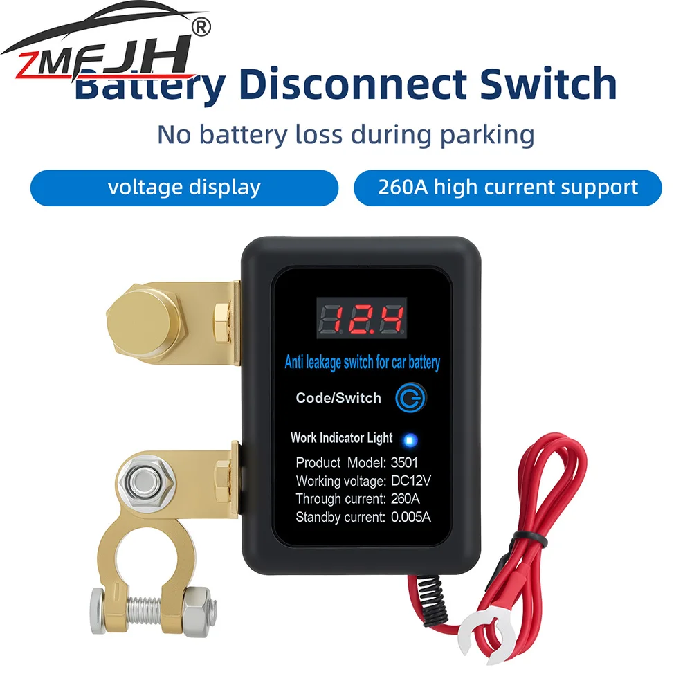 Desconectador remoto automático de batería 12 V 260 A para coche y camión