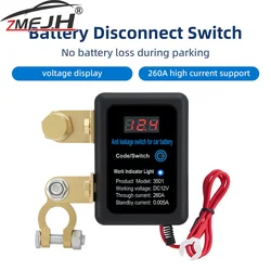 Desconectador remoto automático de batería 12 V 260 A para coche y camión