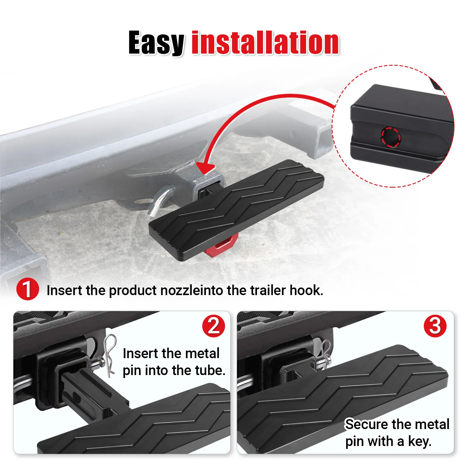 Deslizador de enganche con grillete D de 3/4″ para receptor de 2″ - imagen 4