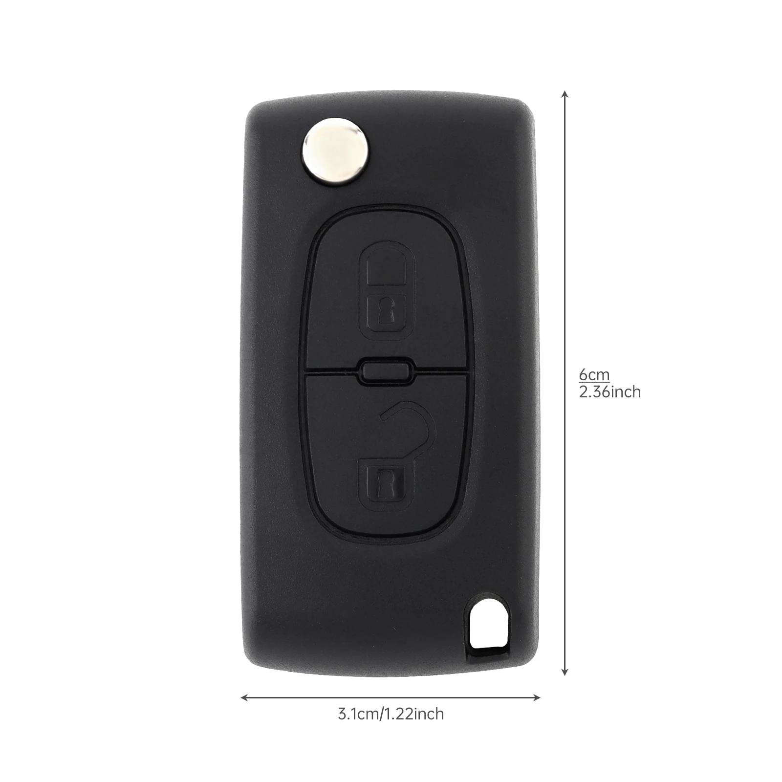 Funda llave plegable carcasa negra Peugeot 207/308 - imagen 2