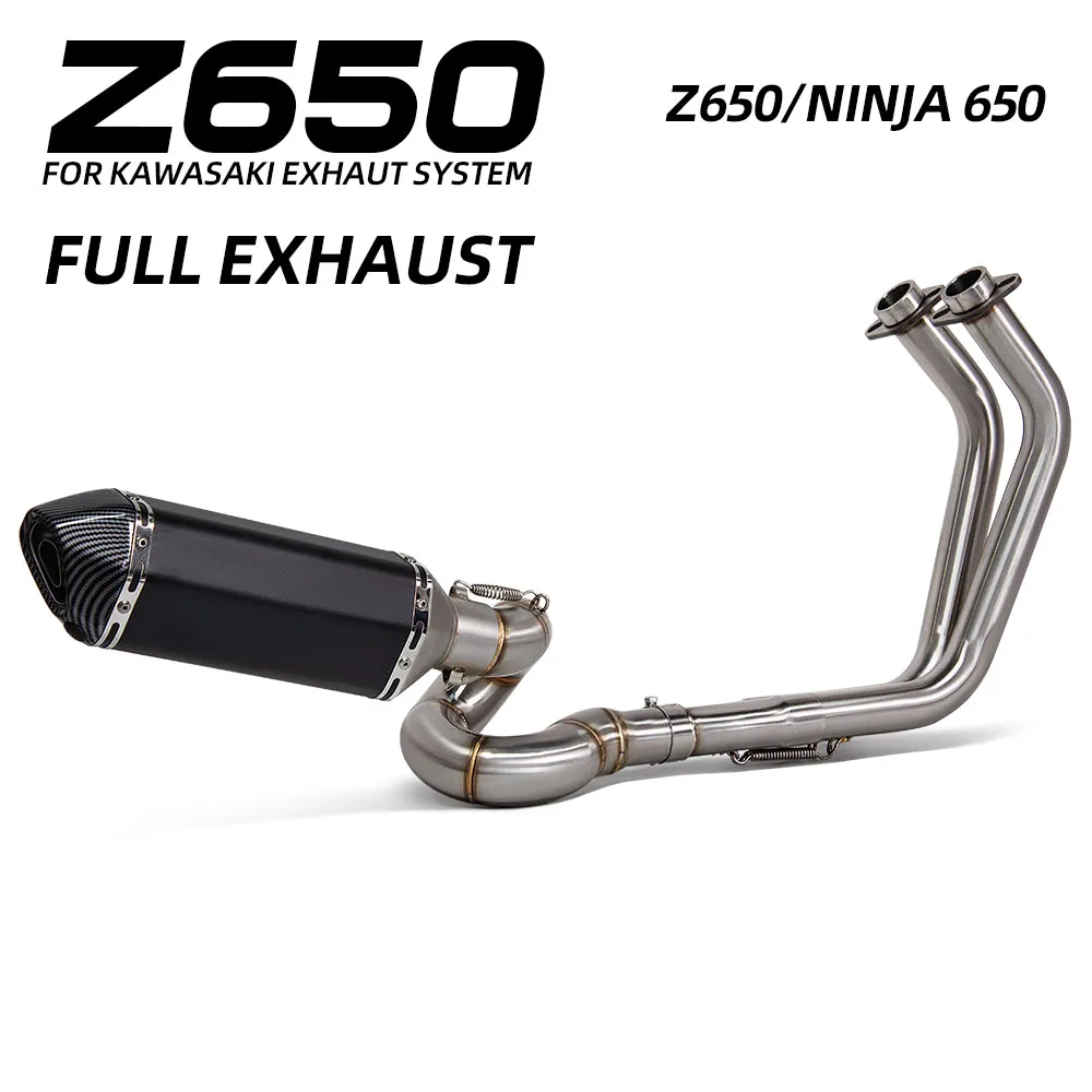 Sistema de escape completo montado en Kawasaki Ninja 650