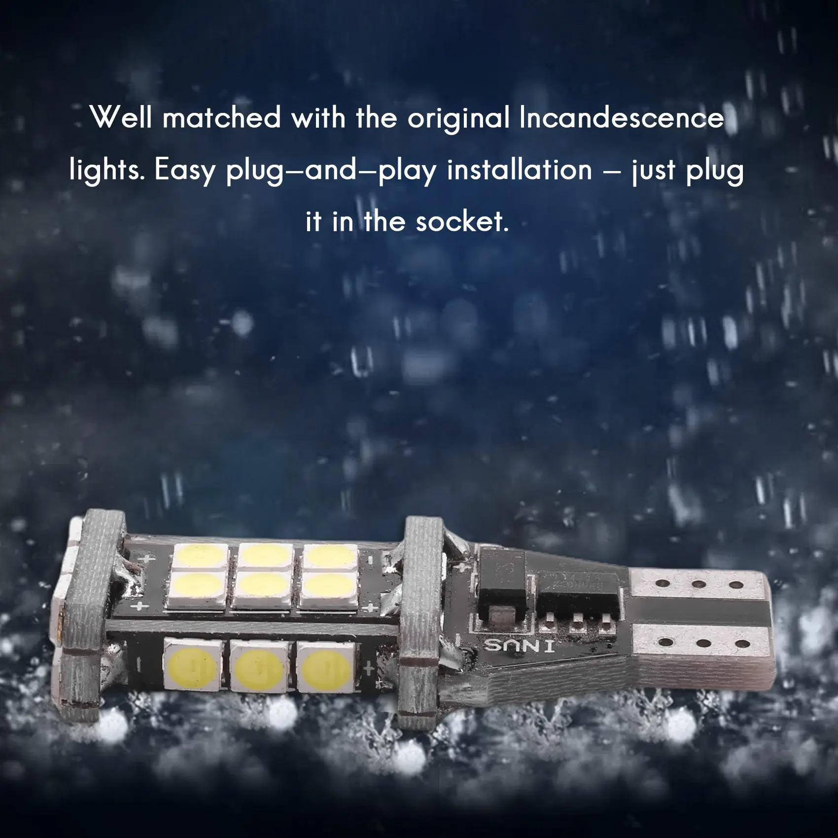 Bombilla LED marcha atrás blanca compatible con 921/912/T10/T15 - imagen 3