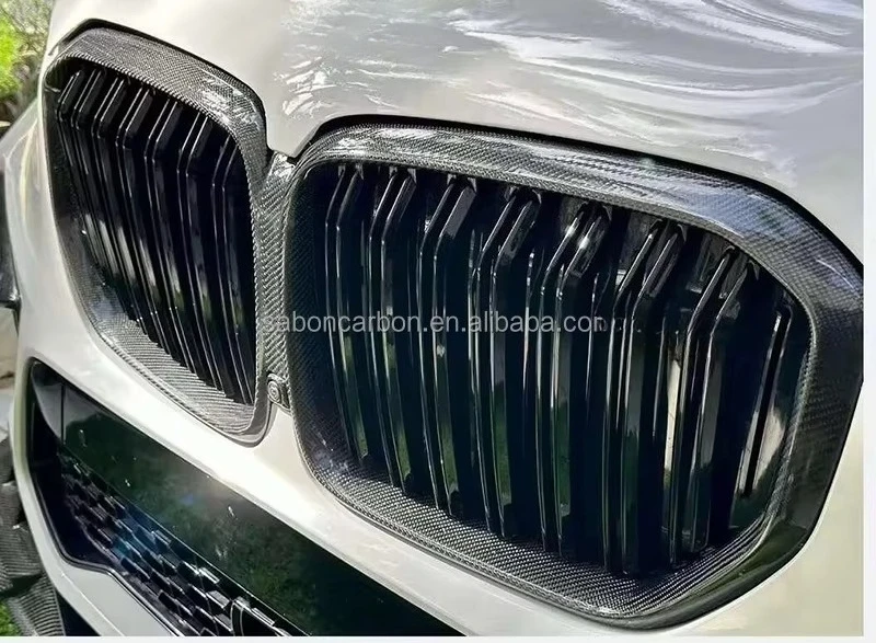 Parrilla delantera de fibra de carbono BMW X5 M F95 2019-2021 - imagen 2