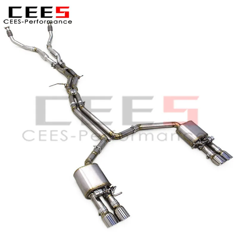 Escape cat-back CEES con válvulas para Audi S4/S5 B8 3.0 T