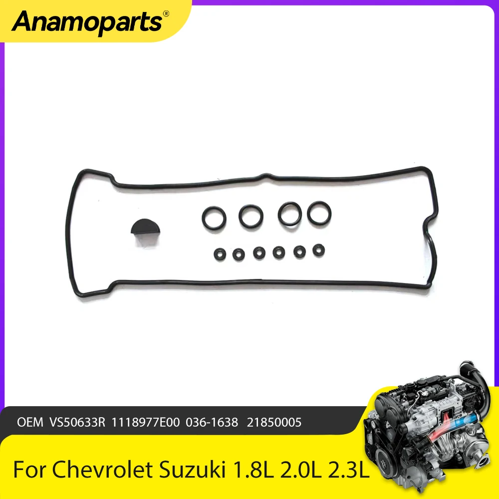 Junta de tapa de válvulas Chevrolet Tracker Suzuki 1.8-2.3 J18A J20A