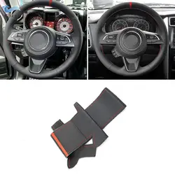 Funda de volante de microfibra perforada para Suzuki Jimny