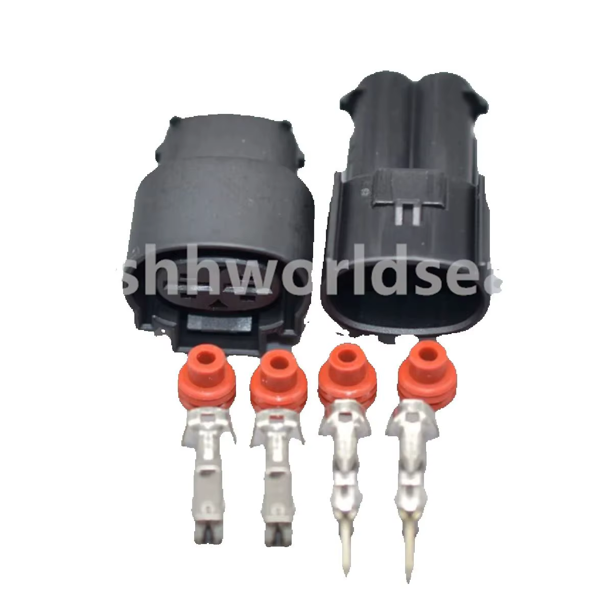 Conector eléctrico hembra-macho 2 pines 6,3mm terminal automotriz