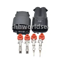 Conector eléctrico hembra-macho 2 pines 6,3mm terminal automotriz