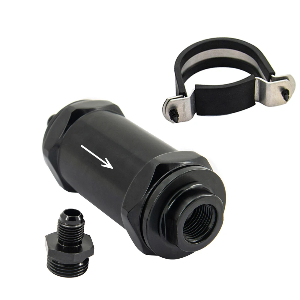 Filtro combustible E85 acero inoxidable AN6 AN8 AN10