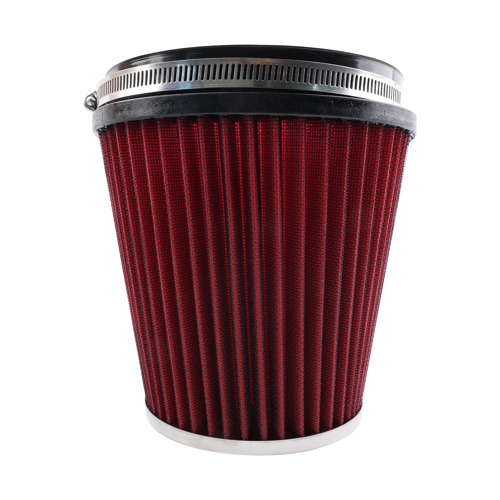 Filtro de aire cónico lavable con abrazadera, rojo, 6 pulgadas - imagen 3